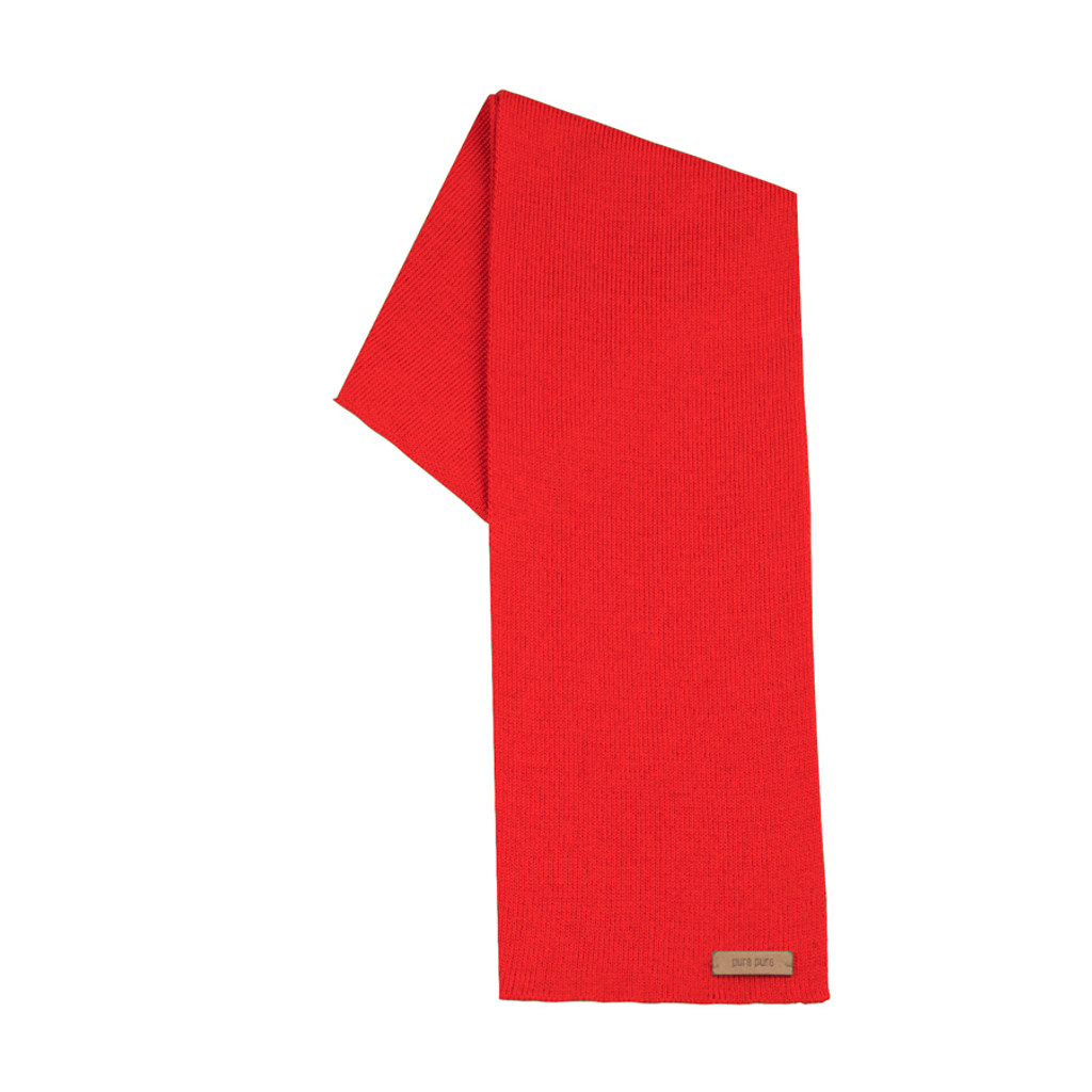 Organic Merino Wool, Cotton, Kids scarf 
Color: 15 red