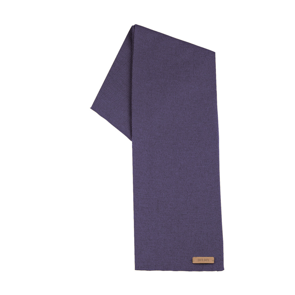 Organic Merino Wool, Cotton, Kids scarf 
Color: purple velvet