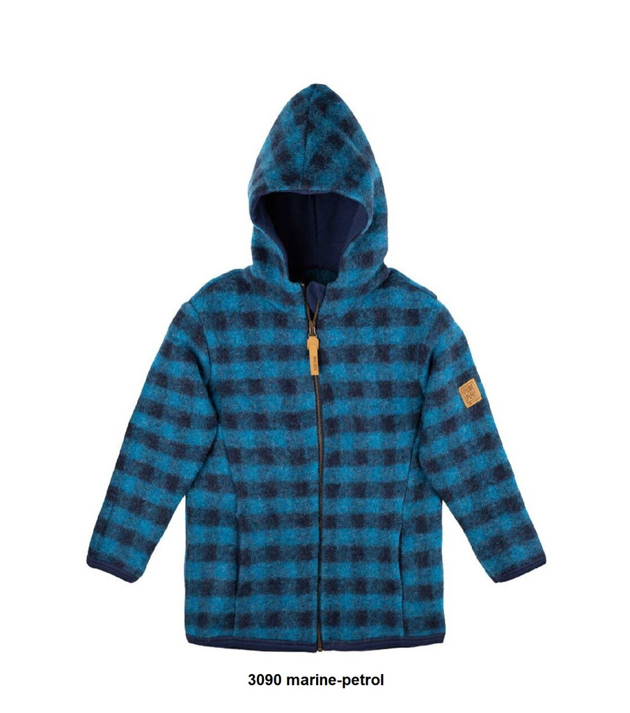 Organic Wool Fleece Kids Jacket
Color: 3090 marine-petrol