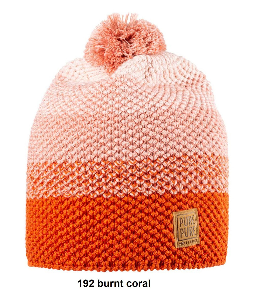 Organic Merino Wool, Cotton, Silk Hat
Color: 192 burnt coral