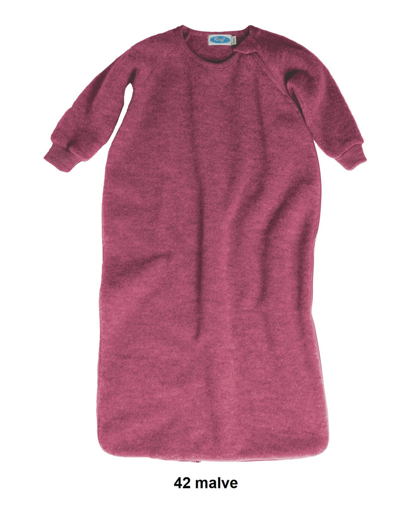 Organic Wool Fleece Long-Sleeved Sleep Sack
Color: malve