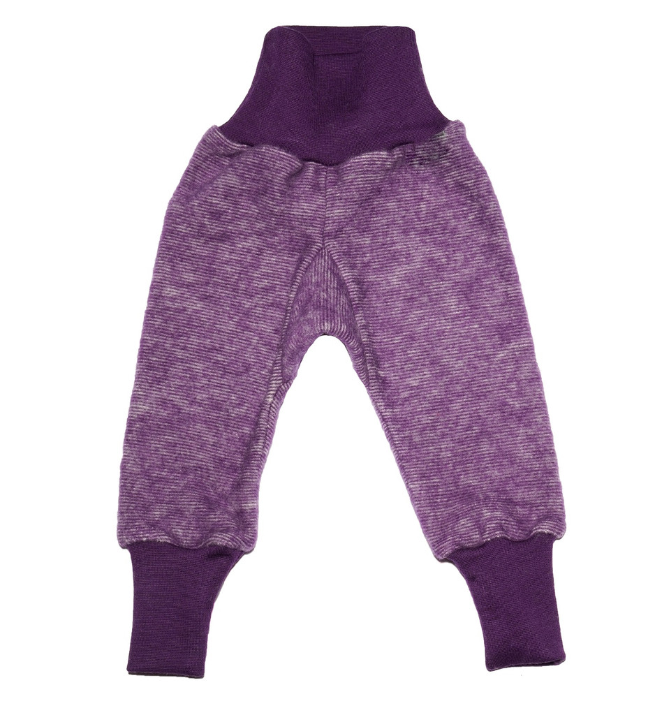 Organic Wool Fleece Cotton Baby Pants
Color: 113 purple melange