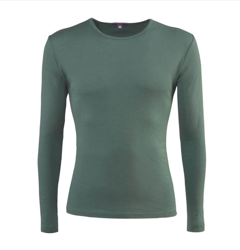 Organic Wool Cotton Long-sleeved shirt
Color: 875 myrtle
