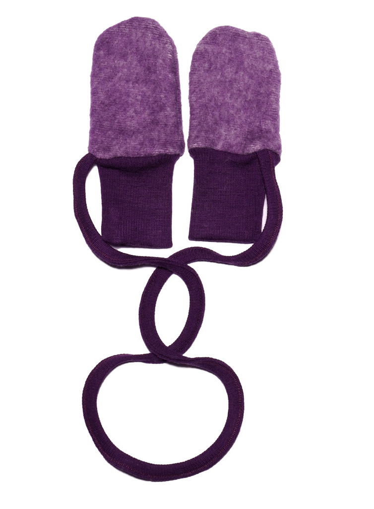Cosilana Organic Wool Cotton Fleece Baby Mittens
Color: 113 purple melange