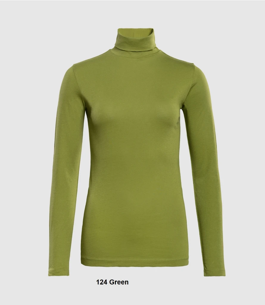 Women's Organic Cotton Turtleneck shirt
Color: 124 Green