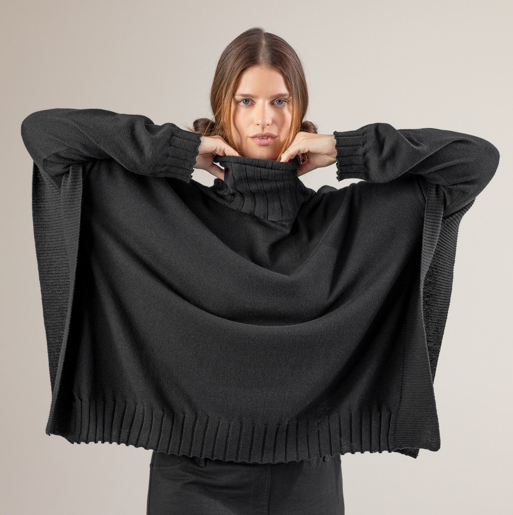 Organic Cotton Wool Poncho