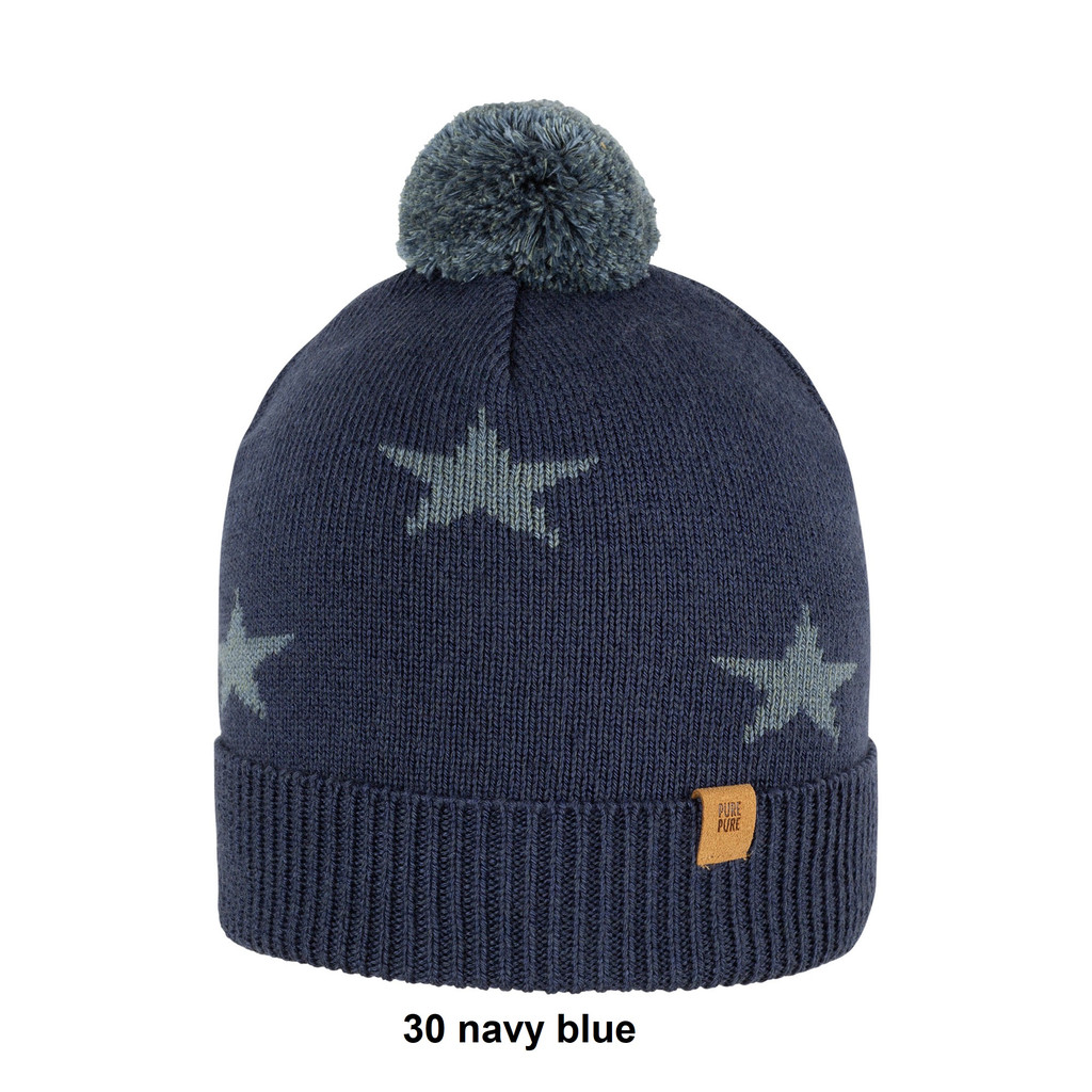 Organic Merino Wool, Cotton, Silk Kids Hat
Color: 30 navy blue