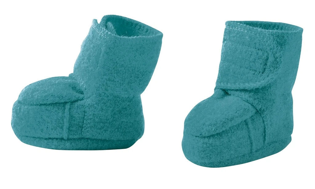 Disana Boiled Wool Booties
Color: Lagoon