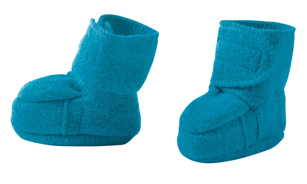 Disana Boiled Wool Booties
Color: Blue