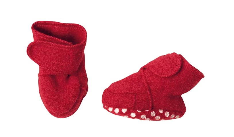 Disana Boiled Wool Booties
Color: Red