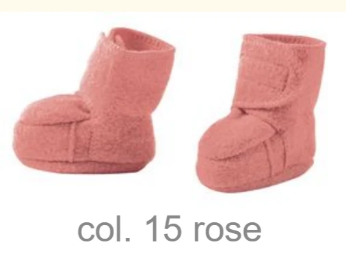Disana Boiled Wool Booties
Color: Rose