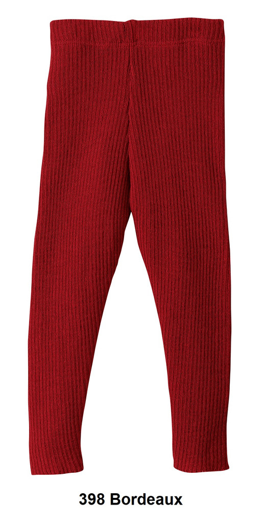 Organic Merino Wool Knitted Leggings
Color: 398 Bordeaux