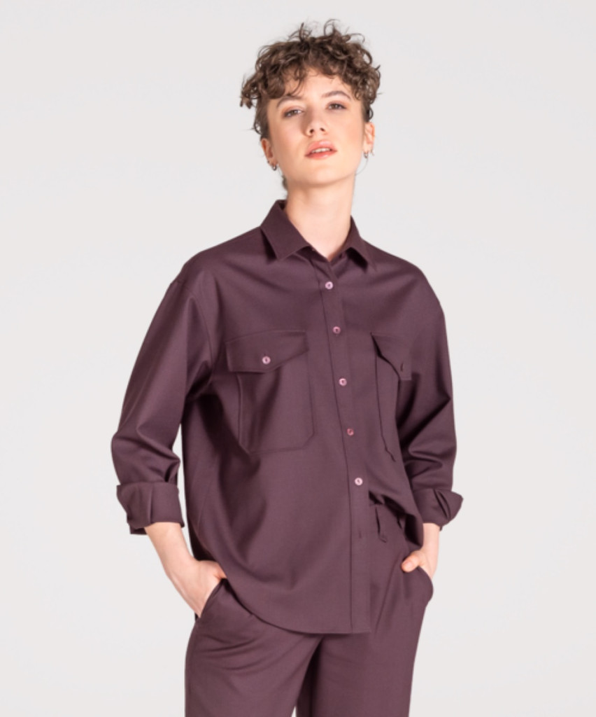 Women's Organic Wool Shirt - trueStory ALIX