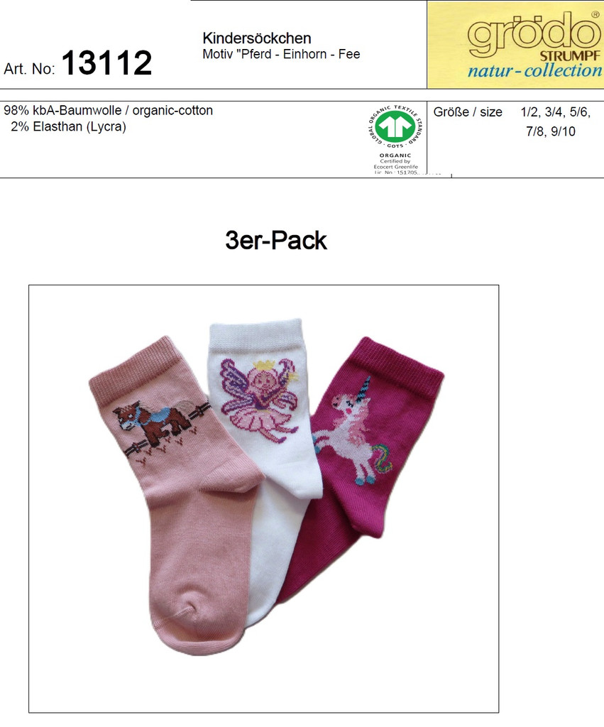 Organic Cotton Kids Socks