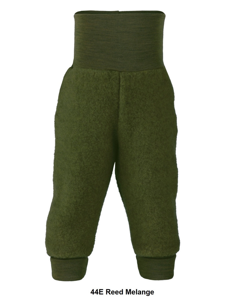 Organic Wool Fleece Pants with High Waistband
Color:  44E Reed Melange