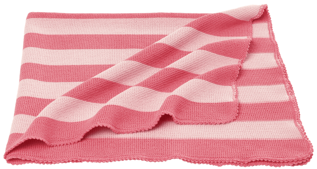 Organic Merino Wool Knitted Baby Blanket
Color: 120 candy - geringelt