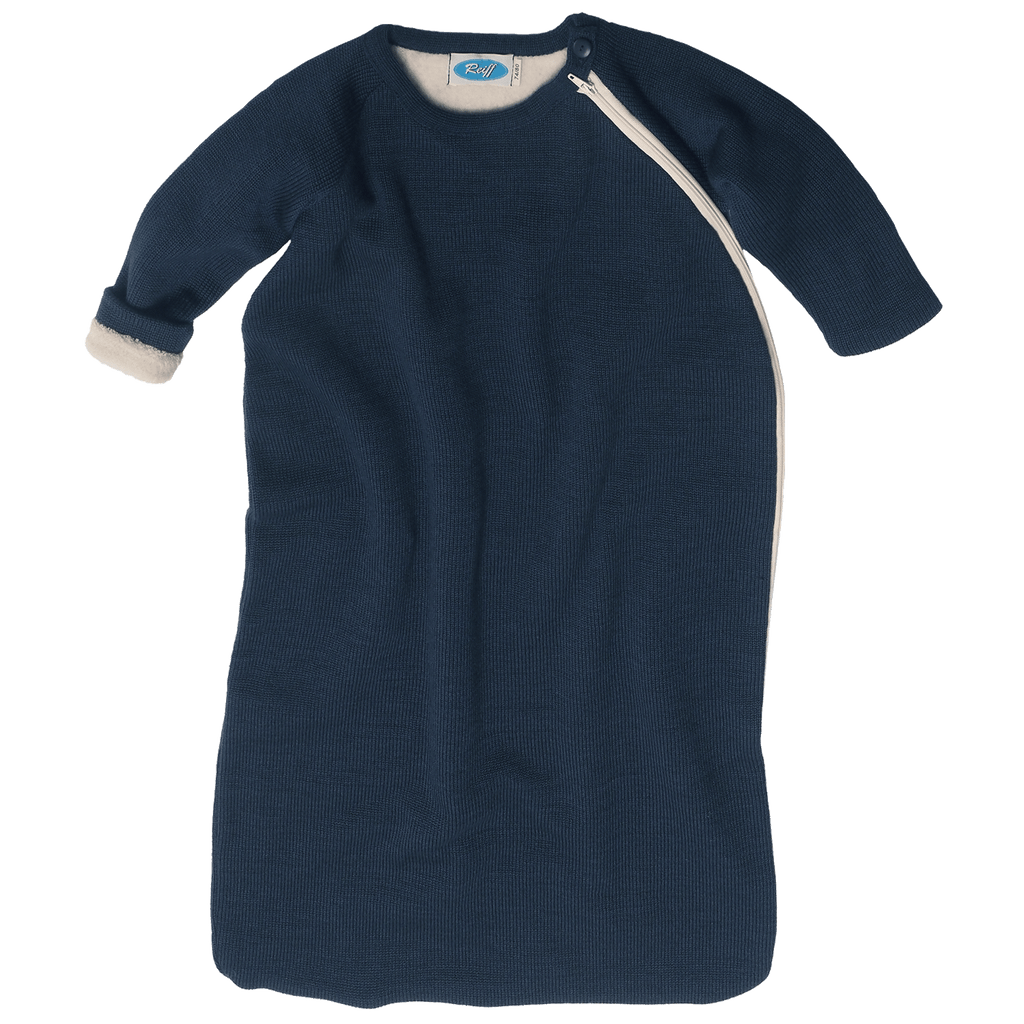 Organic Merino Wool Long-Sleeved Sleep Sack
Color: 02 Navy