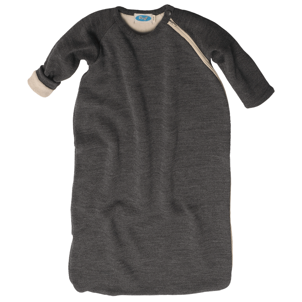 Organic Merino Wool Long-Sleeved Sleep Sack
Color: 14 Slate Grey