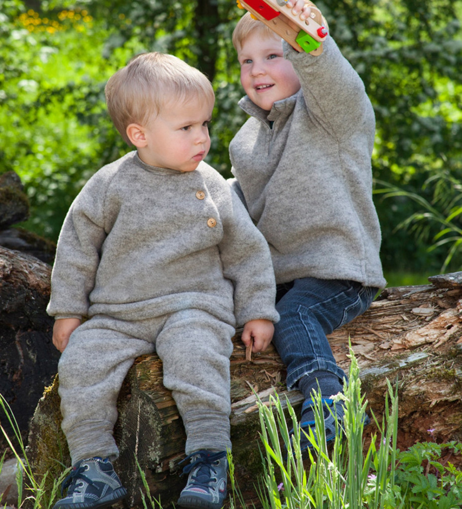 Engel Organic Soft Wool Fleece Baby Sweater
Color: 091 Grey Melange