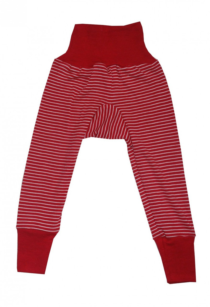 Organic Wool/ Silk Pants with Waistband
Color: Red Stripes
