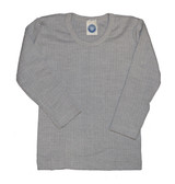 Organic Wool/ Silk/ Cotton Long Sleeved Shirt for Kids
Color: 940 Grey Melange