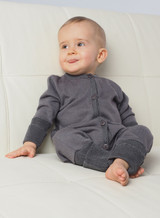 Organic Merino Wool/ Silk Romper with Optional Feet