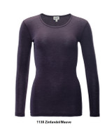 Women's Long Sleeve Underwear Shirt, Organic Wool Cotton