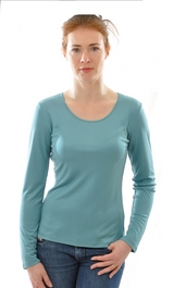 Women 100% Organic Silk Long Sleeved Shirt