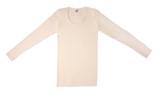 Women's Organic Wool Silk Underwear Long Sleeve Shirt