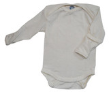 Cosilana Organic Wool/ Silk Long-Sleeved Bodysuit with Mitten Cuffs