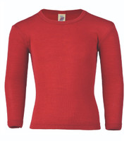 Engel Organic Wool/ Silk Children's Long Sleeved Shirt
Color: Cherry Red