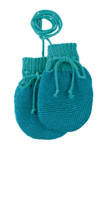 Wool Knitted Melange Baby Mittens.
Color: Blue Lagoon