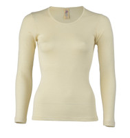 Engel Organic Wool/Silk Women's Long Sleeved Shirt 
Color: Natural