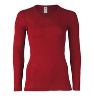 Engel Organic Wool/Silk Women's Long Sleeved Shirt 
Color: malve