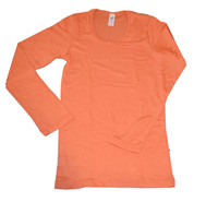 Engel Organic Wool/Silk Women's Long Sleeved Shirt 
Color: 30 peach