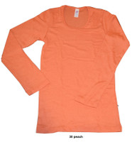 Engel Organic Wool/Silk Women's Long Sleeved Shirt 
Color: 30 peach