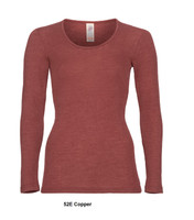 Engel Organic Wool/Silk Women's Long Sleeved Shirt 
Color: 52E Copper
