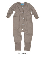 Organic Merino Wool/ Silk Romper with Optional Feet