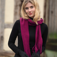 Organic Wool Fleece Scarf for Adults 