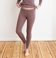 Women's Leggings | Organic Merino Wool / Cotton
Color: 539 merlot melange