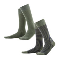 Organic Cotton Men's socks
Color: 658 olive/indigo melange