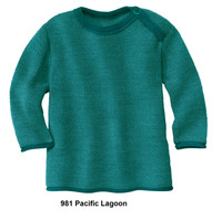 Disana Organic Wool Melange Sweater
Color: 981 Pacific Lagoon