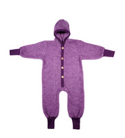 Organic Wool Fleece Cotton Baby Bunting
Color: 113 purple melange