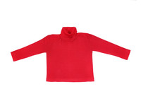 Organic Wool/Silk Turtel neck Long Sleeved Kids Shirt
Color: Red