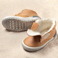 Natural Leather Shoes with  wool lining 