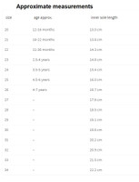 Pololo size chart