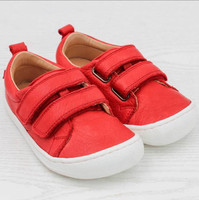 Natural Leather Pololo Barefoot Sneakers - red