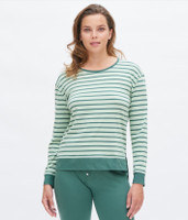 Women's Organic Cotton Sleep Shirt
Color: 378 Misty Green / Stripe