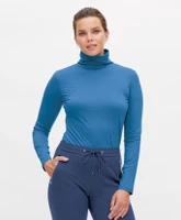 Women's Organic Cotton Turtleneck shirt
Color: 970 retro blue