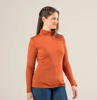 Women's Organic Cotton Turtleneck shirt
Color: 789 Rust